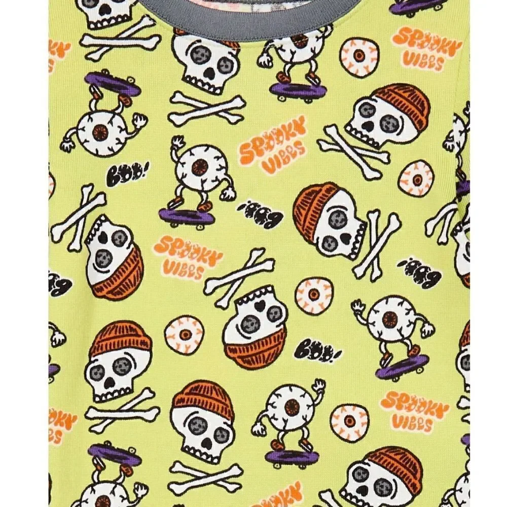 Nwt Wonder Nation Boys Halloween Pirate Skeleton Long Sleeve Pajama Set
